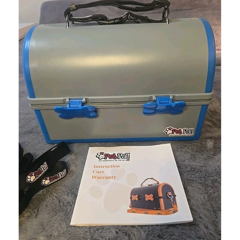 NEW My Pet Pail Travel Dog Bowl Blue Storage Water Bottles‎ Leash Collar & Bags